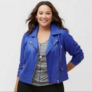 NWT Lane Bryant Vegan Leather Moto Jacket Size 22/24